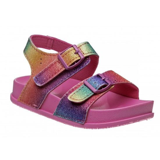 Double buckle best sale glitter sandals